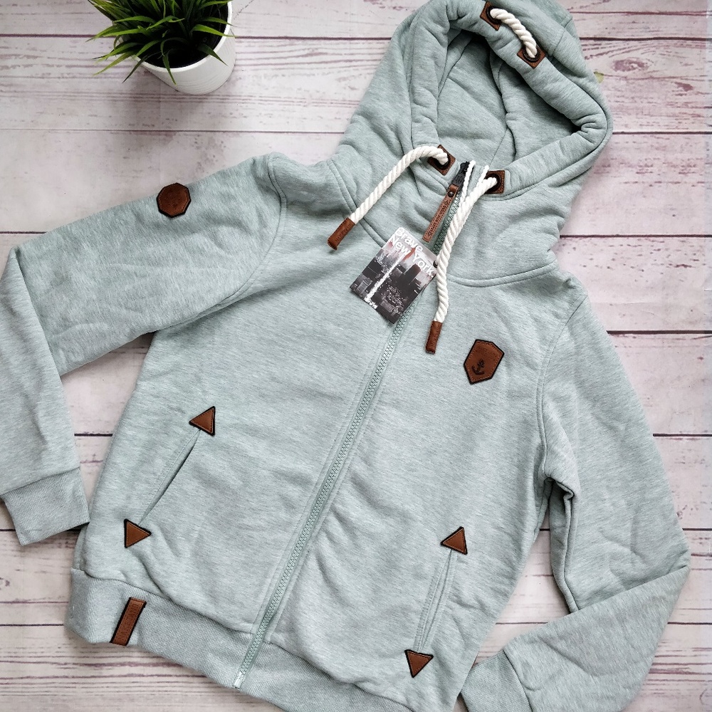 NWT NAKETANO Men's Schwarzkopf Zip Hoodie M L